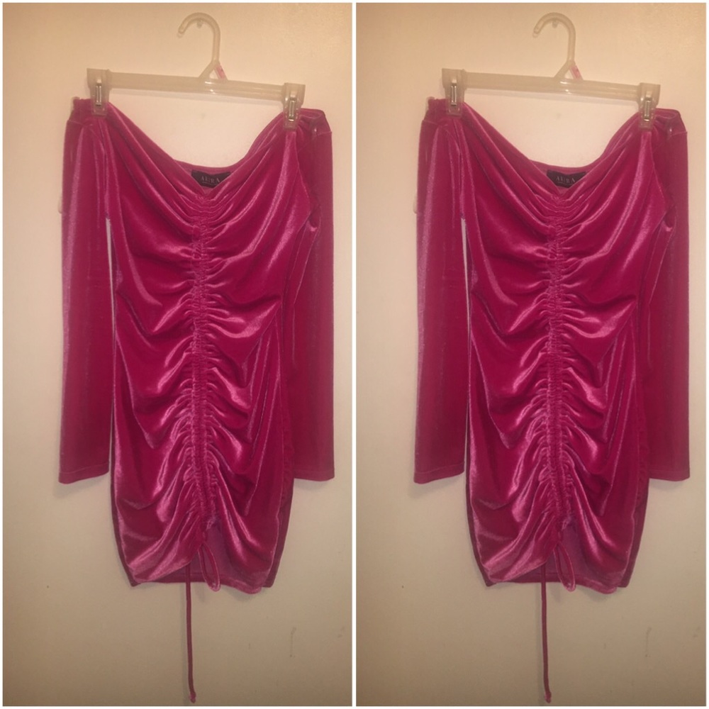 Off the shoulder cinched dress